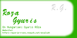 roza gyuris business card