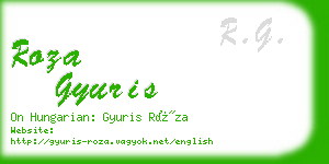 roza gyuris business card